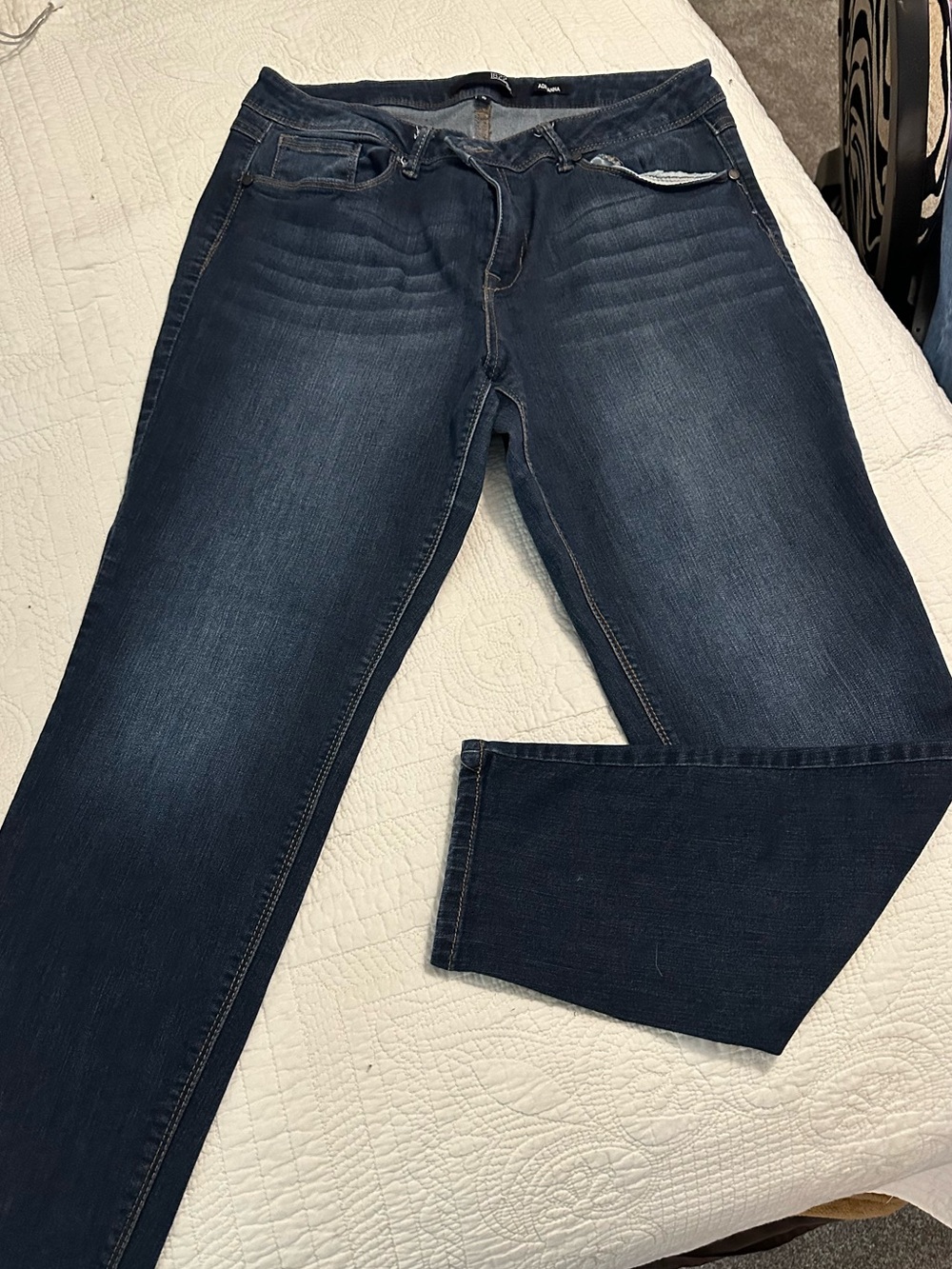 1822 Denim Dark Blue Straight Leg Jeans
